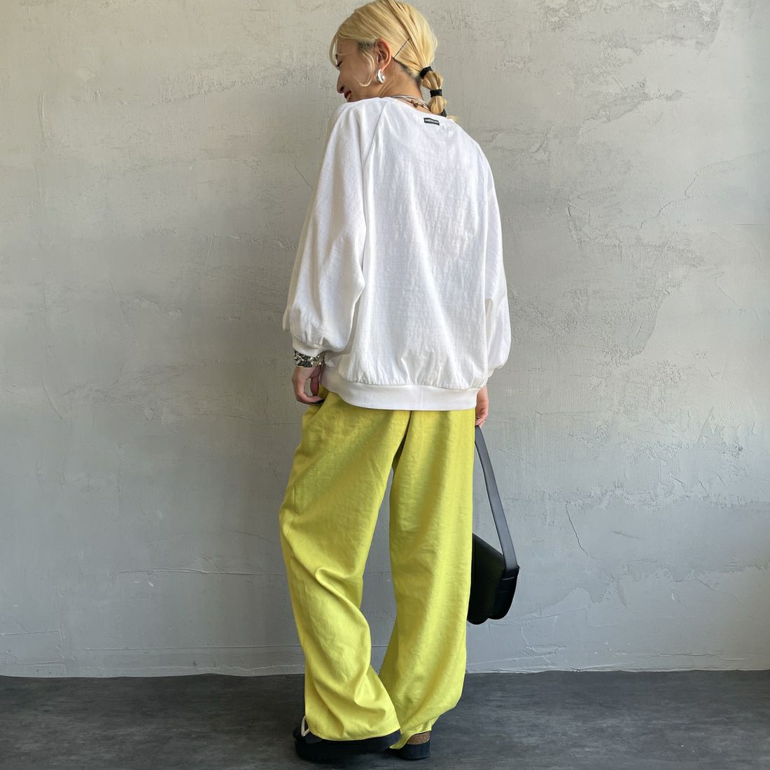 Americana × JEANS FACTORY [アメリカーナ × ジーンズファクトリー] 別注 7分袖 ラグランスリーブプリントTシャツ [ASO-777-1-JF] ﾎﾜｲﾄ &&モデル身長：150cm 着用サイズ：ONE SIZE&&
