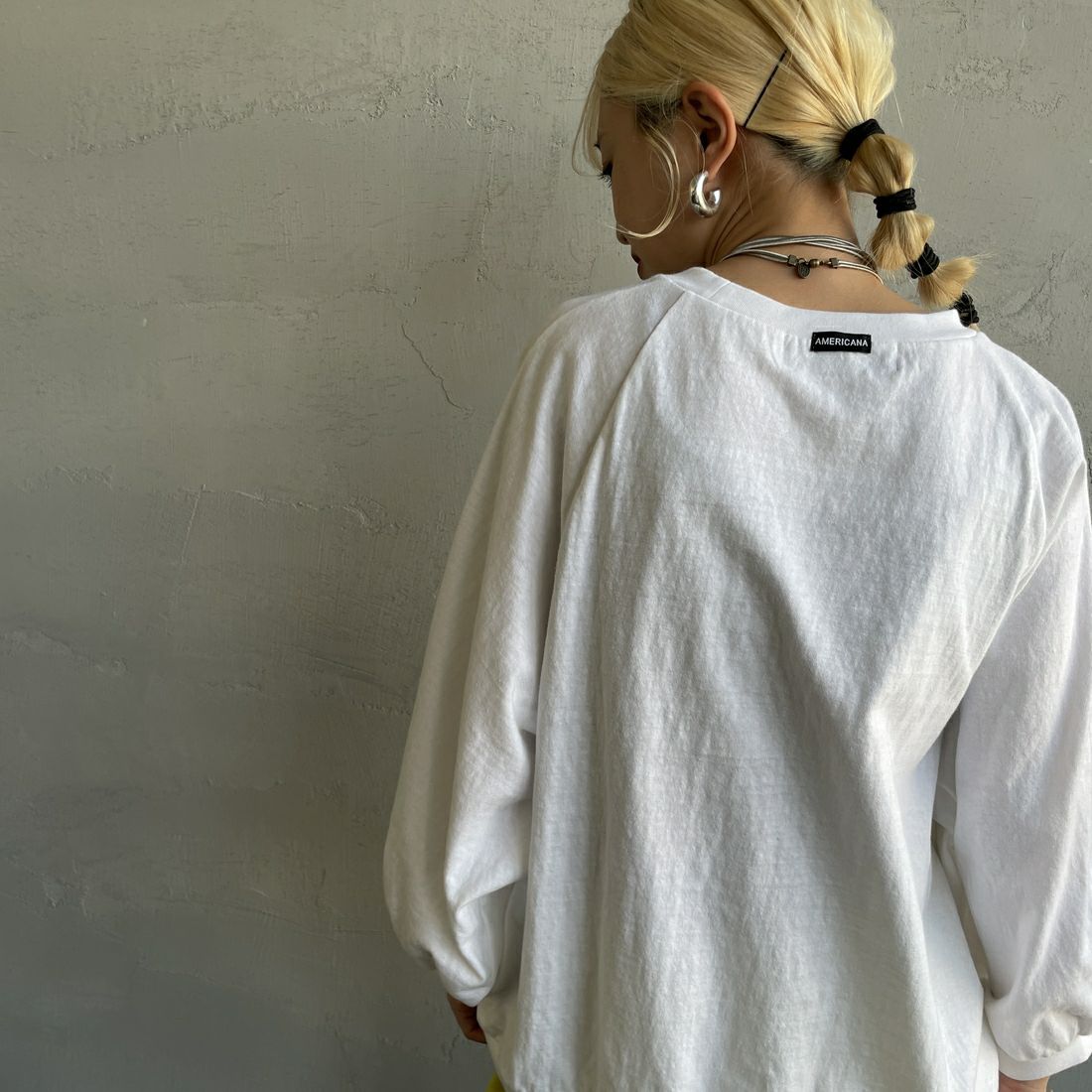 Americana × JEANS FACTORY [アメリカーナ × ジーンズファクトリー] 別注 7分袖 ラグランスリーブプリントTシャツ [ASO-777-1-JF] ﾎﾜｲﾄ