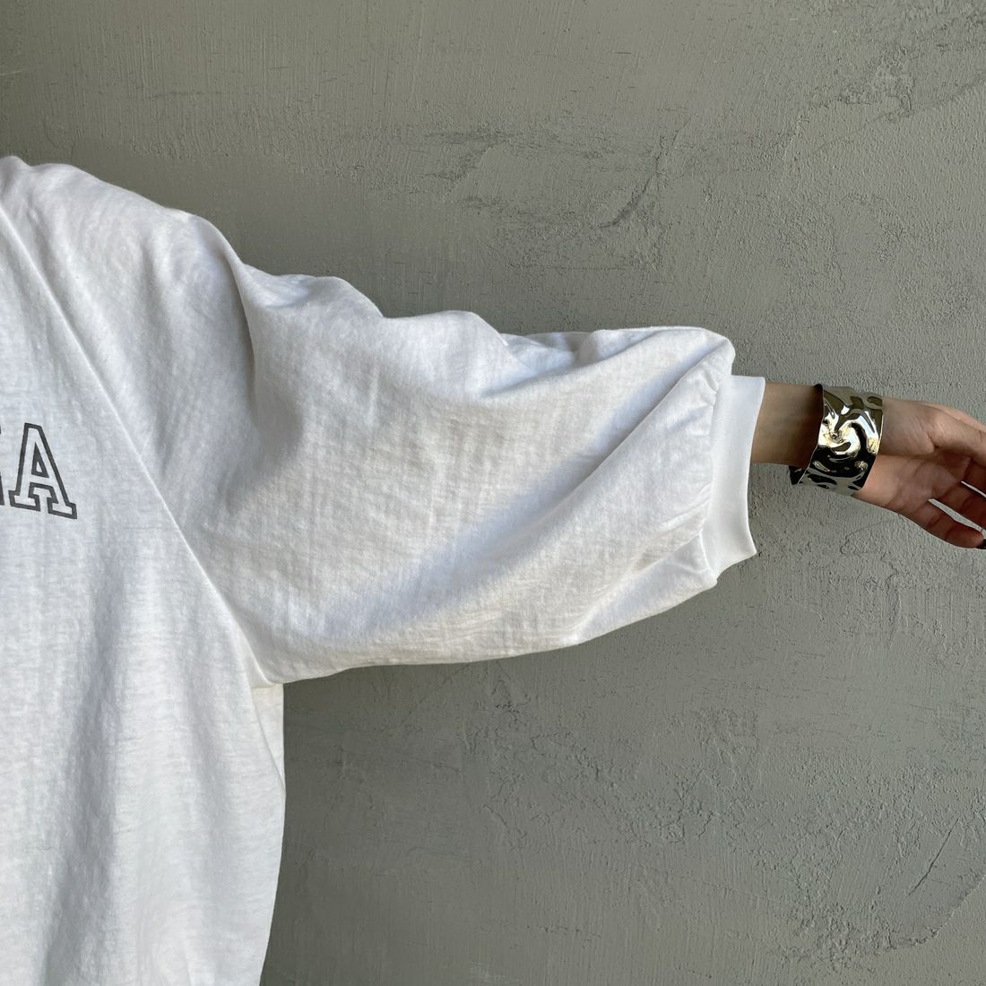 Americana × JEANS FACTORY [アメリカーナ × ジーンズファクトリー] 別注 7分袖 ラグランスリーブプリントTシャツ [ASO-777-1-JF] ﾎﾜｲﾄ