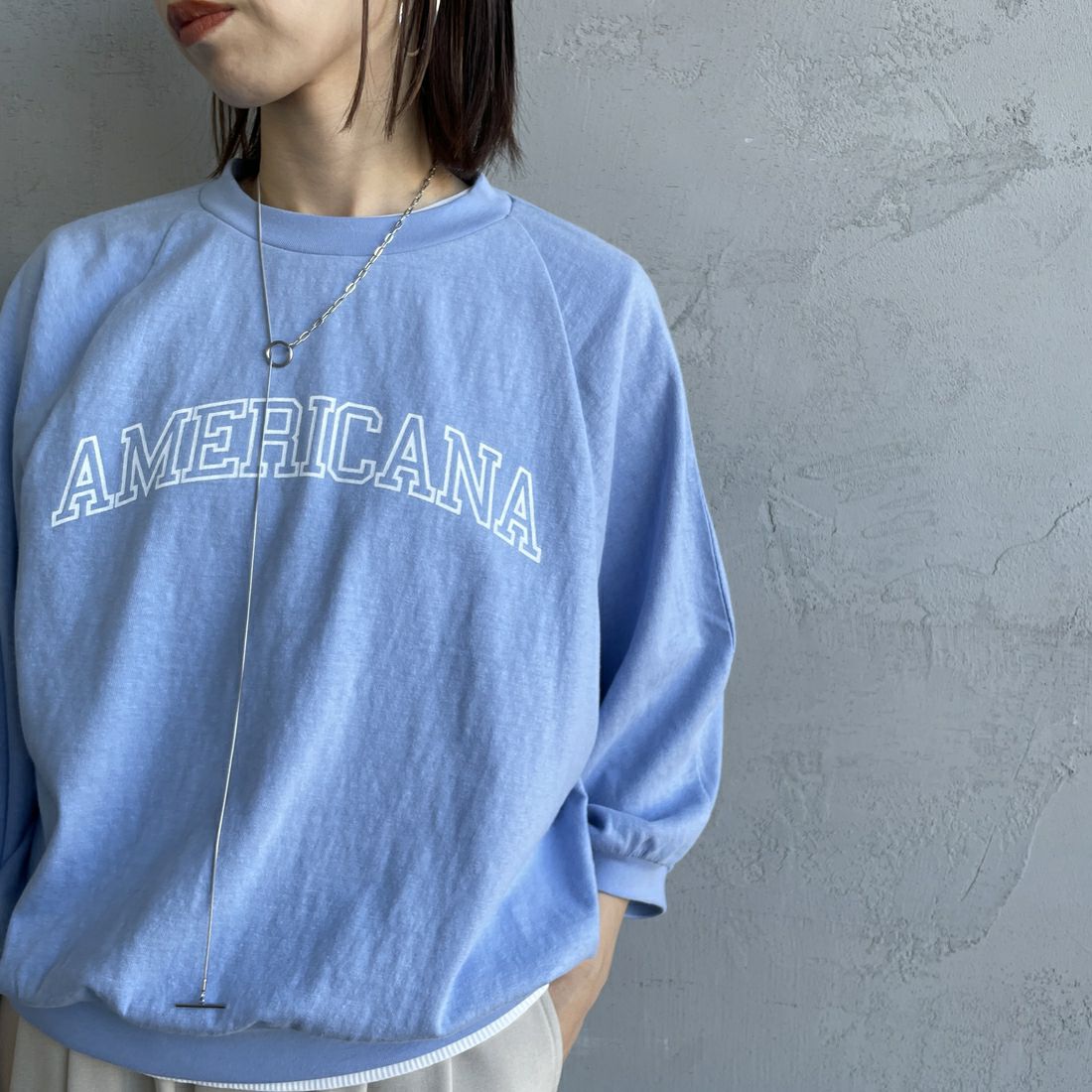 Americana × JEANS FACTORY [アメリカーナ × ジーンズファクトリー] 別注 7分袖 ラグランスリーブプリントTシャツ [ASO-777-1-JF] ｻｯｸｽ