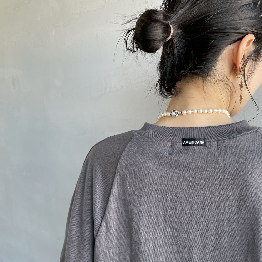 Americana × JEANS FACTORY [アメリカーナ × ジーンズファクトリー] 別注 7分袖 ラグランスリーブプリントTシャツ [ASO-777-1-JF] ﾁｬｺｰﾙ