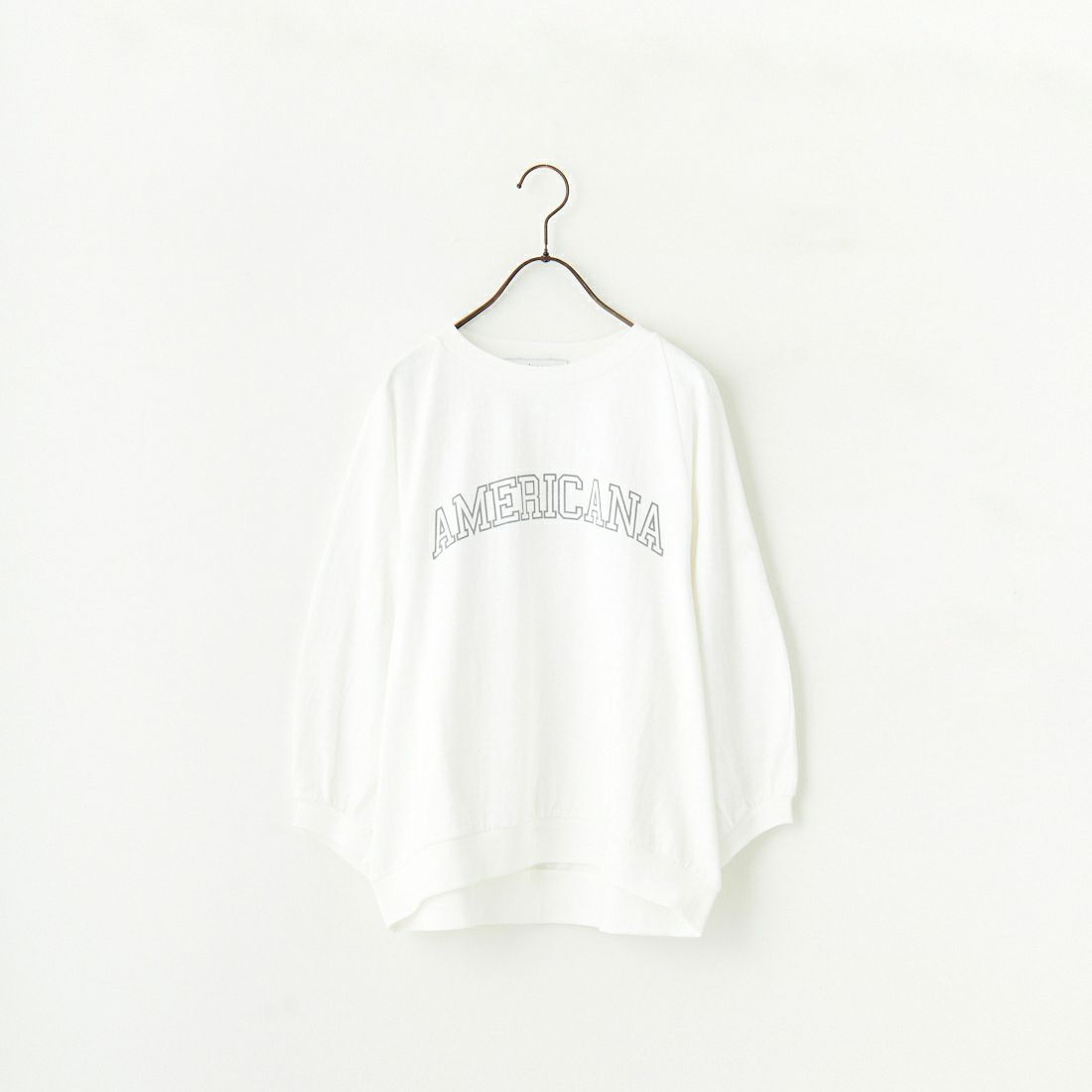 Americana × JEANS FACTORY [アメリカーナ × ジーンズファクトリー] 別注 7分袖 ラグランスリーブプリントTシャツ [ASO-777-1-JF] ﾎﾜｲﾄ