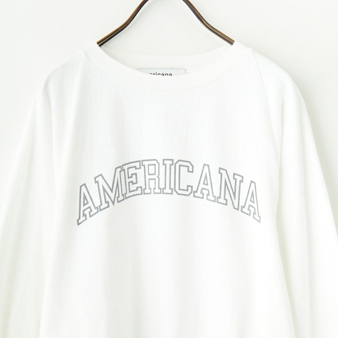 Americana × JEANS FACTORY [アメリカーナ × ジーンズファクトリー] 別注 7分袖 ラグランスリーブプリントTシャツ [ASO-777-1-JF] ﾎﾜｲﾄ