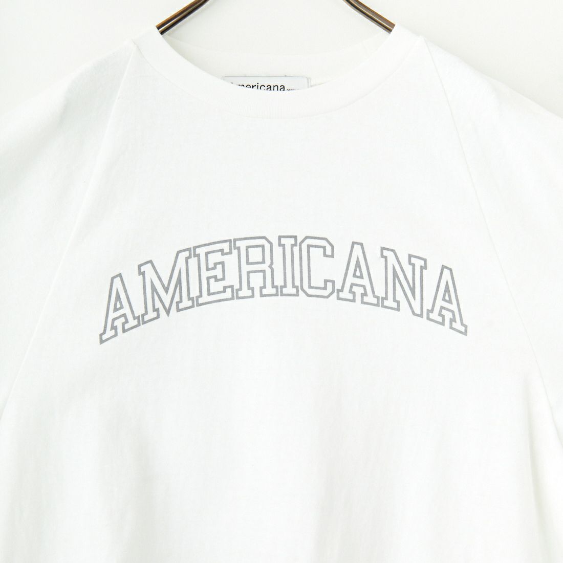 Americana × JEANS FACTORY [アメリカーナ × ジーンズファクトリー] 別注 7分袖 ラグランスリーブプリントTシャツ [ASO-777-1-JF] ﾎﾜｲﾄ