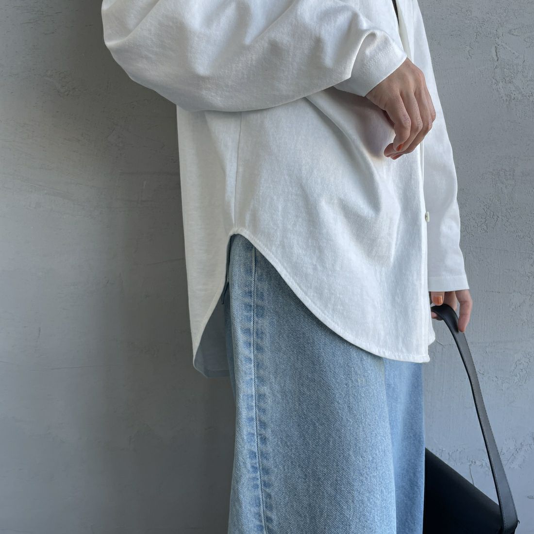 Americana × JEANS FACTORY [アメリカーナ × ジーンズファクトリー] 別注 ワンポイントロゴ刺繍 コットンジャージーポロ襟カットソーシャツ [ASO-778-1-JF] ﾎﾜｲﾄ