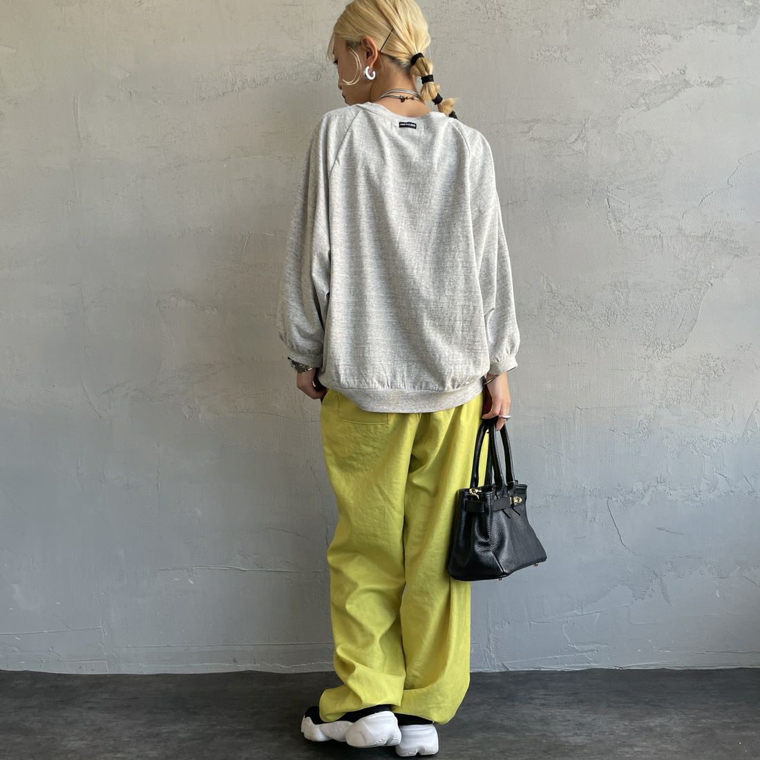 Americana × JEANS FACTORY [アメリカーナ × ジーンズファクトリー] 別注 7分袖 ラグランスリーブプリントTシャツ [ASO-777-2-JF] ﾓｸｸﾞﾚｰ &&モデル身長：150cm 着用サイズ：ONE SIZE&&