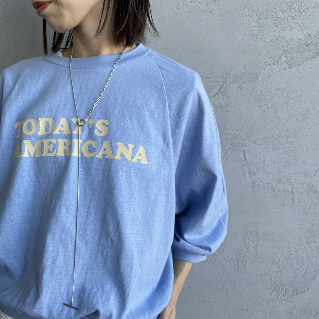 Americana × JEANS FACTORY [アメリカーナ × ジーンズファクトリー] 別注 7分袖 ラグランスリーブプリントTシャツ [ASO-777-2-JF] ｻｯｸｽ