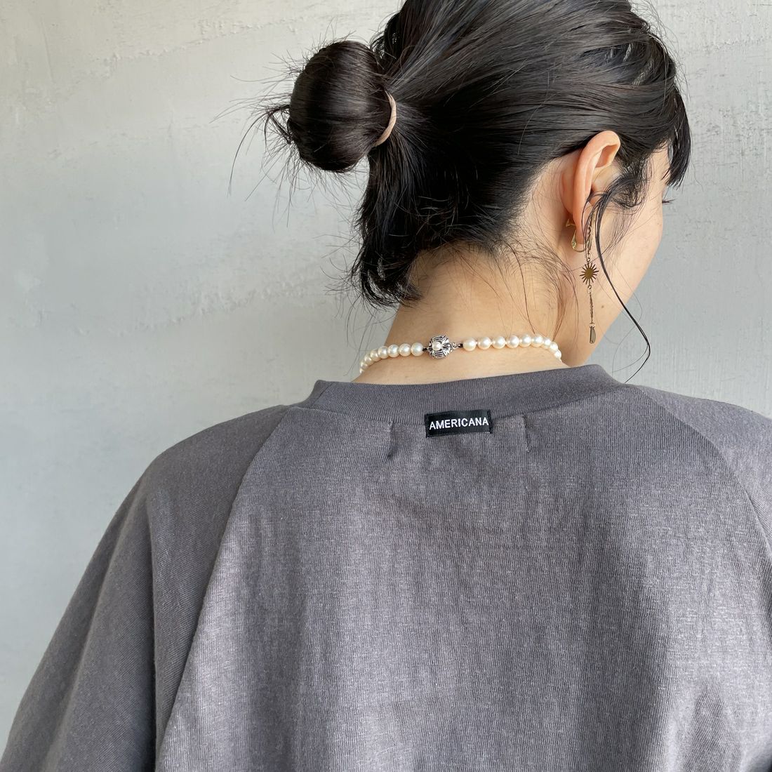 Americana × JEANS FACTORY [アメリカーナ × ジーンズファクトリー] 別注 7分袖 ラグランスリーブプリントTシャツ [ASO-777-2-JF] ﾁｬｺｰﾙ