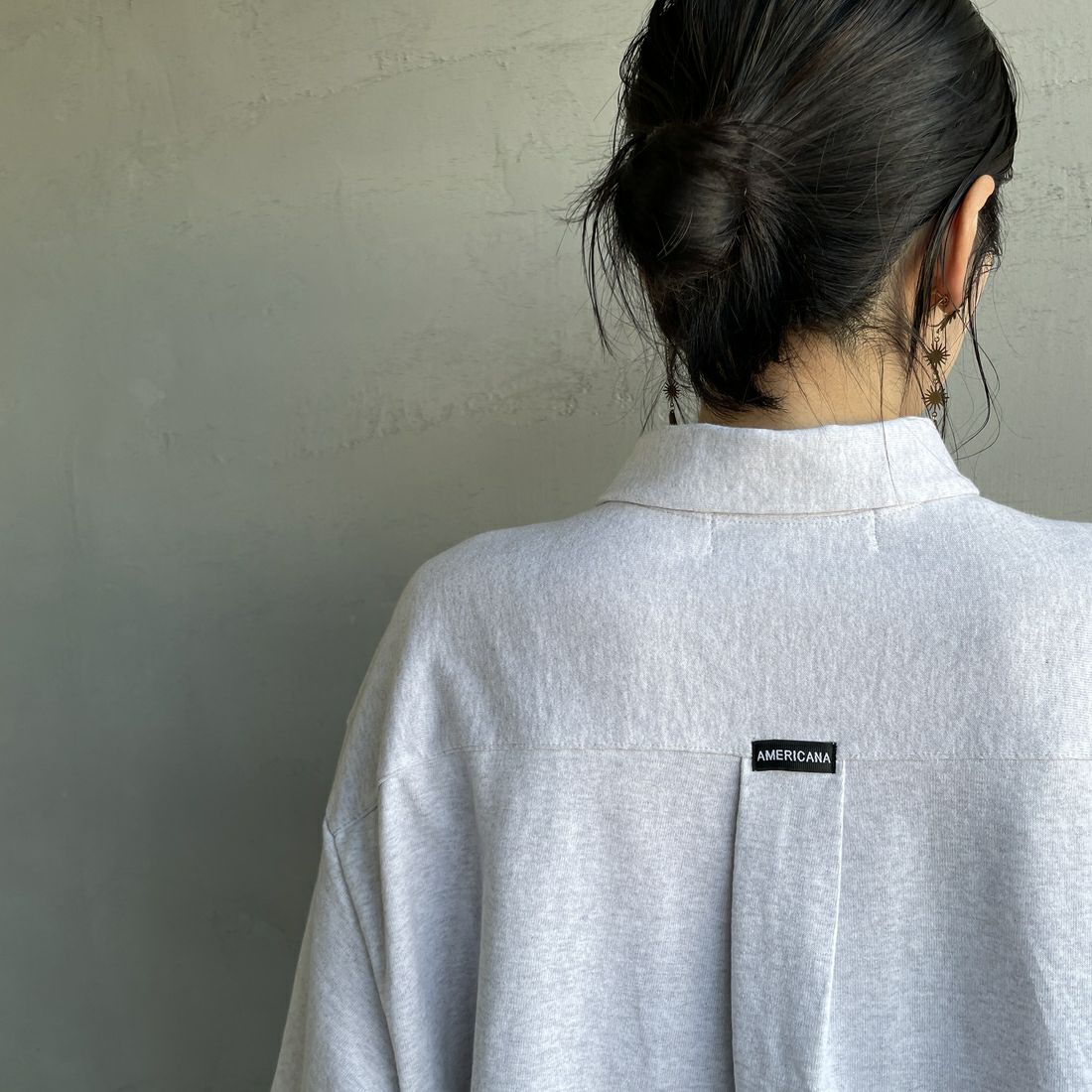 Americana × JEANS FACTORY [アメリカーナ × ジーンズファクトリー] 別注 コットンジャージー ポロ襟カットソーシャツ [ASO-778-2-JF] ｱｯｼｭｸﾞﾚｰ