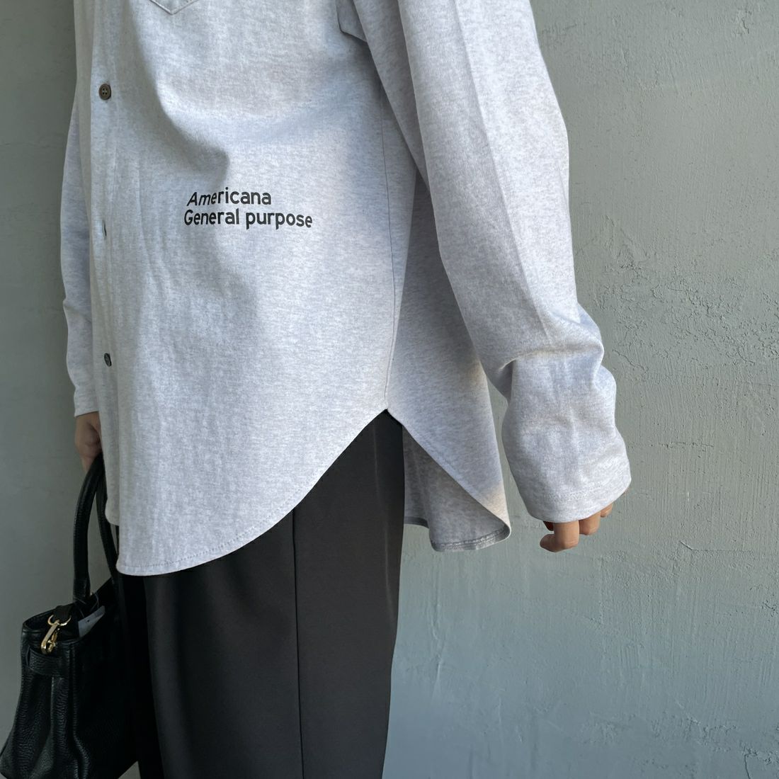 Americana × JEANS FACTORY [アメリカーナ × ジーンズファクトリー] 別注 コットンジャージー ポロ襟カットソーシャツ [ASO-778-2-JF] ｱｯｼｭｸﾞﾚｰ