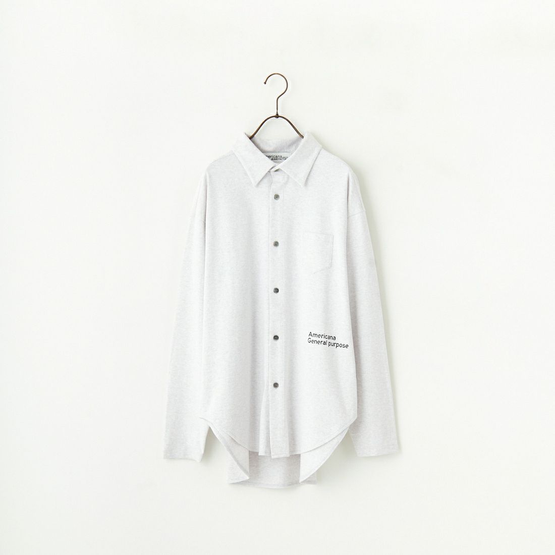 Americana × JEANS FACTORY [アメリカーナ × ジーンズファクトリー] 別注 コットンジャージー ポロ襟カットソーシャツ [ASO-778-2-JF] ｱｯｼｭｸﾞﾚｰ