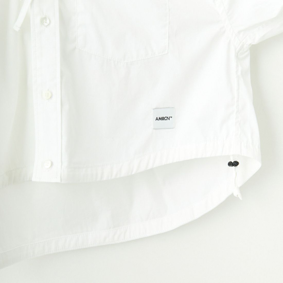 Americana × JEANS FACTORY [アメリカーナ × ジーンズファクトリー] 別注 ショート丈 フードシャツジャケット [ASO-L-779-1-JF] ﾎﾜｲﾄ