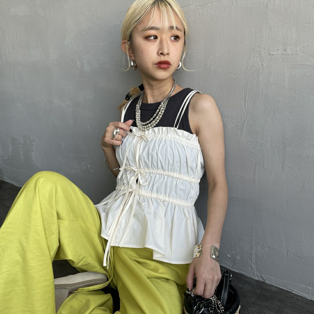 02 OFF&&モデル身長：150cm 着用サイズ：F&&