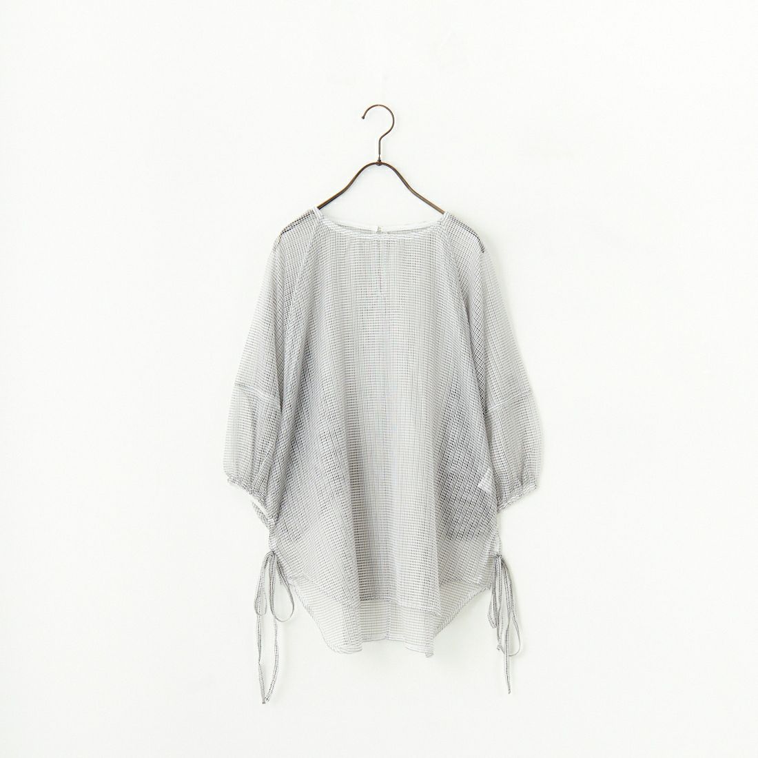 nenom [ネノム] シアーバルーンスリーブブラウス [NE25112021] 50 WHT/BLK
