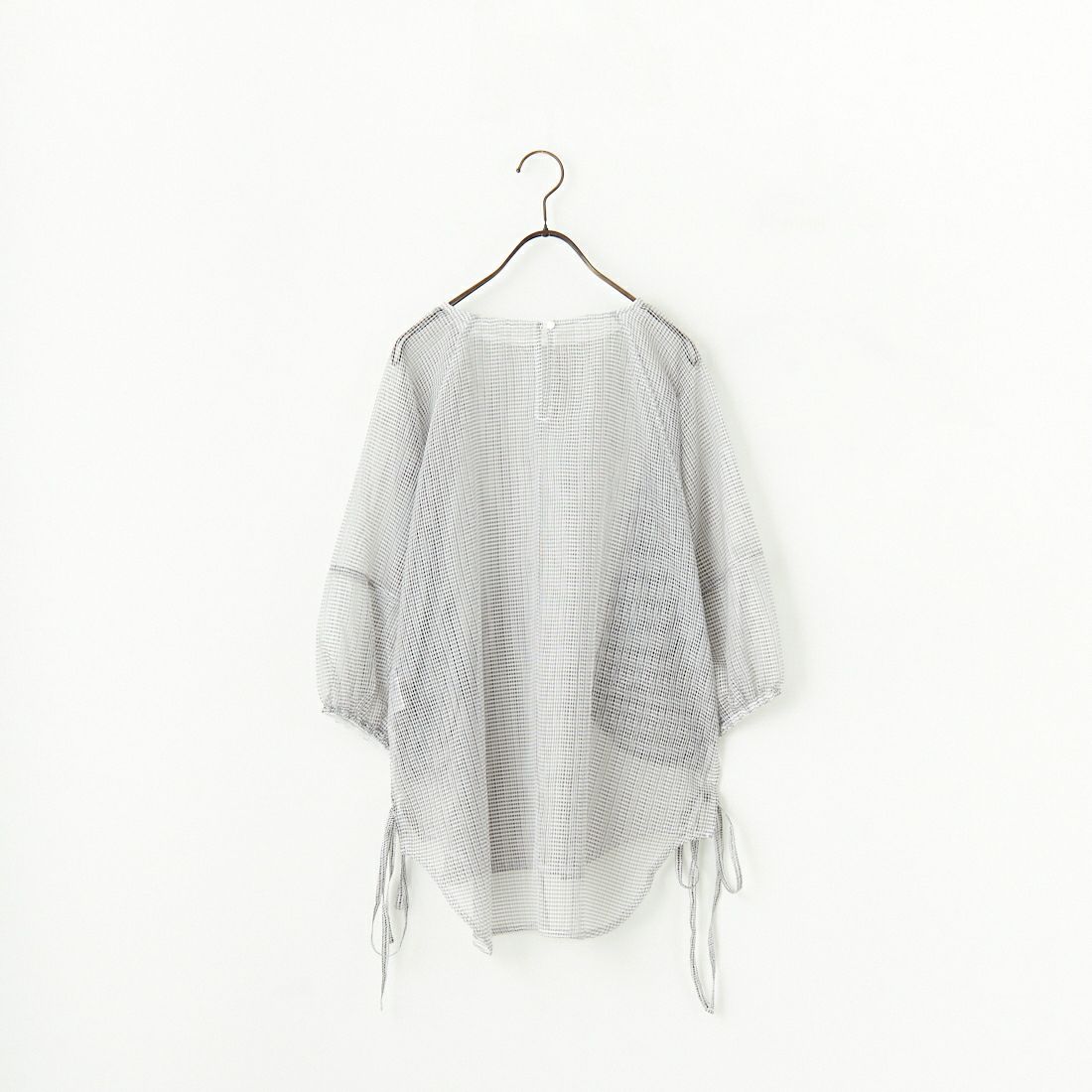 nenom [ネノム] シアーバルーンスリーブブラウス [NE25112021] 50 WHT/BLK