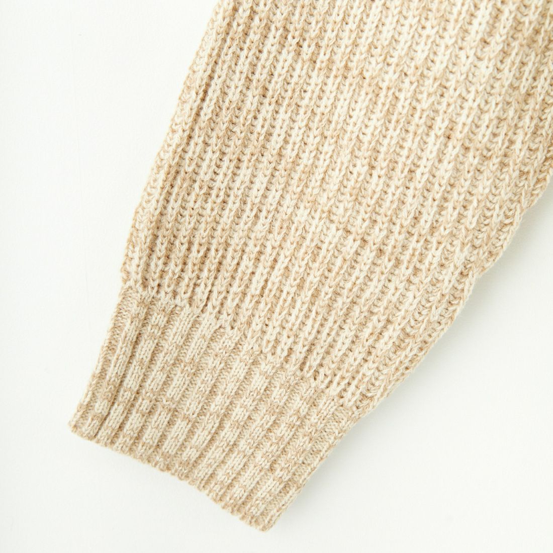 33Degrees [サーティスリーディグリーズ] 7G畦ハーフジップニット [TDR-244-085] BEG MIX