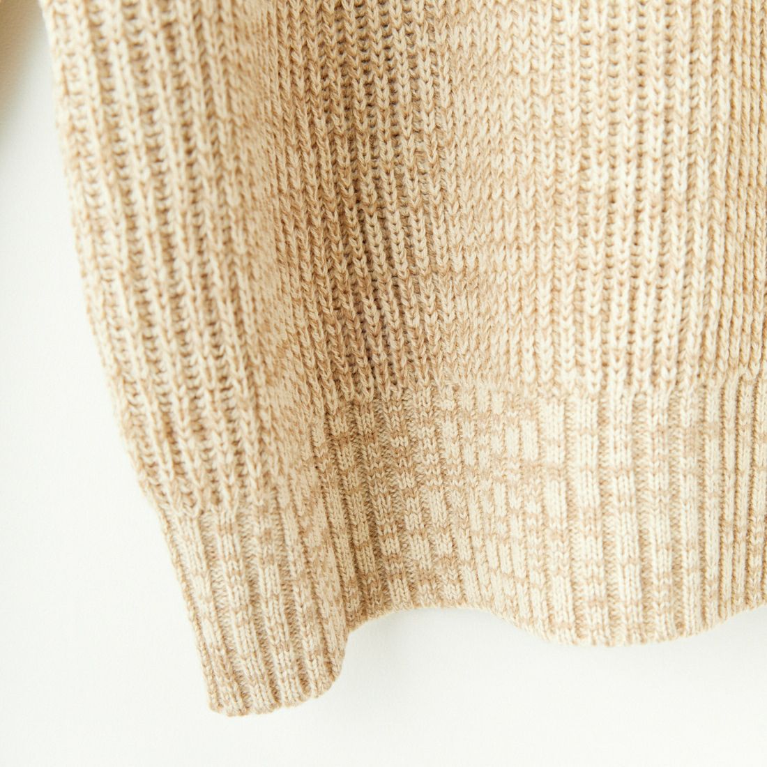 33Degrees [サーティスリーディグリーズ] 7G畦ハーフジップニット [TDR-244-085] BEG MIX