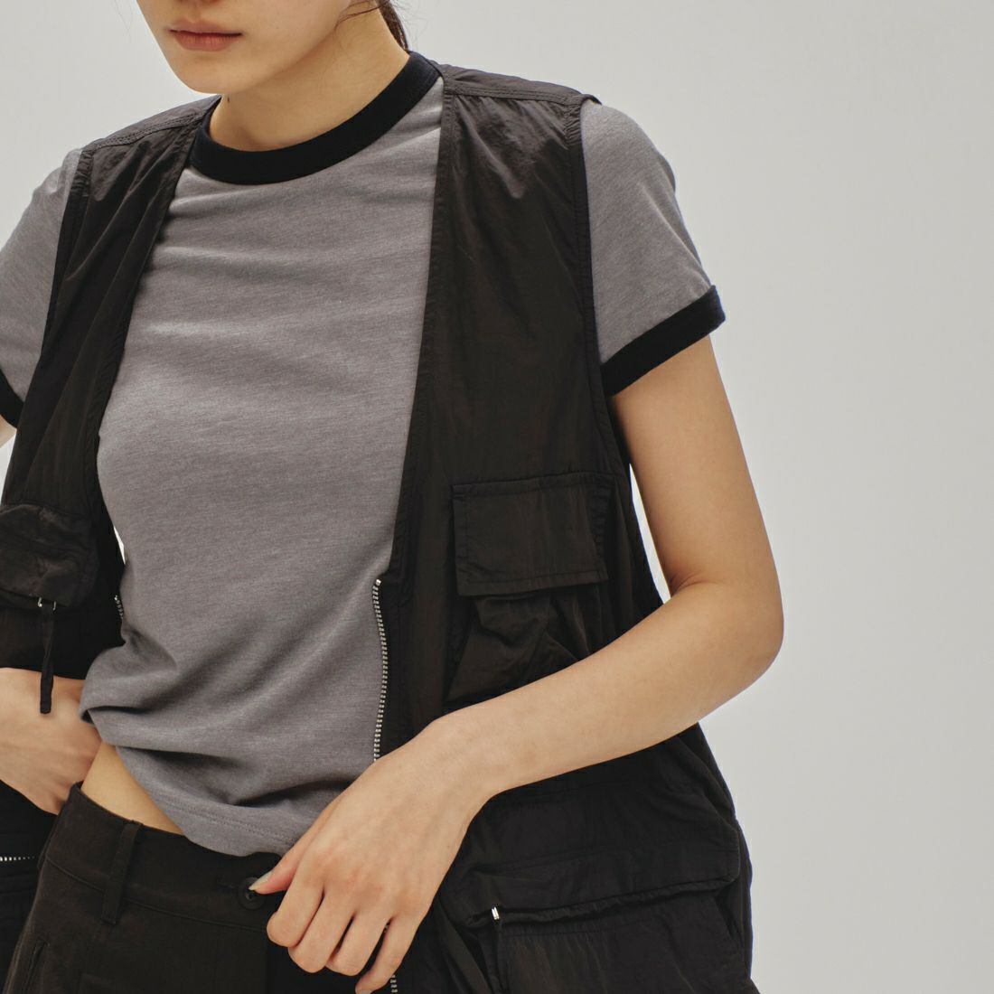 TODAYFUL [トゥデイフル] コンパクトリンガーTシャツ [12510608] GRY