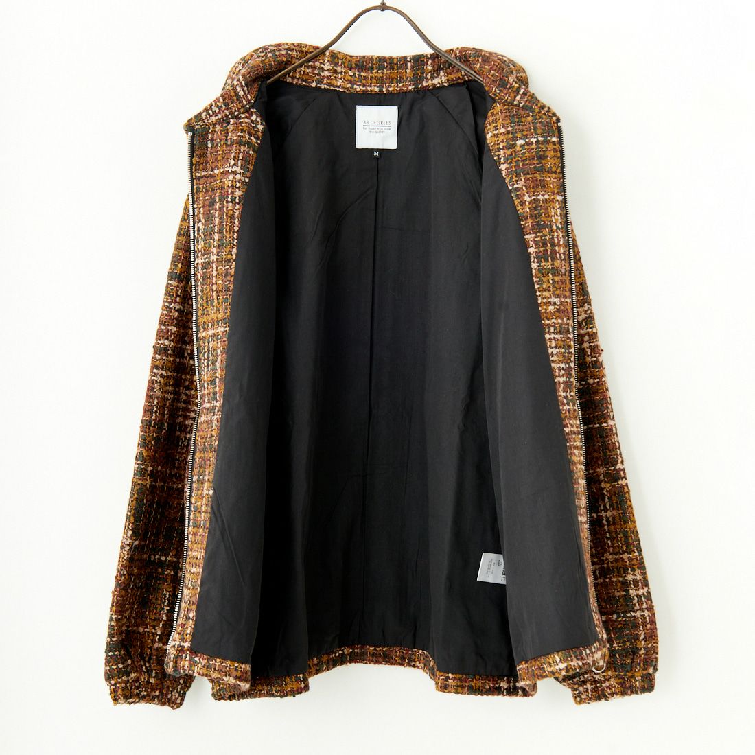 33Degrees [サーティスリーディグリーズ] ミックスツイードドリズラー [TDR-244-071] A BROWN