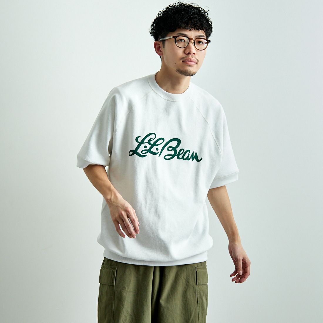 L.L.BEAN [エルエルビーン] PORTAGE ショートスリーブスウェット [5275-0037] 09 WHITE