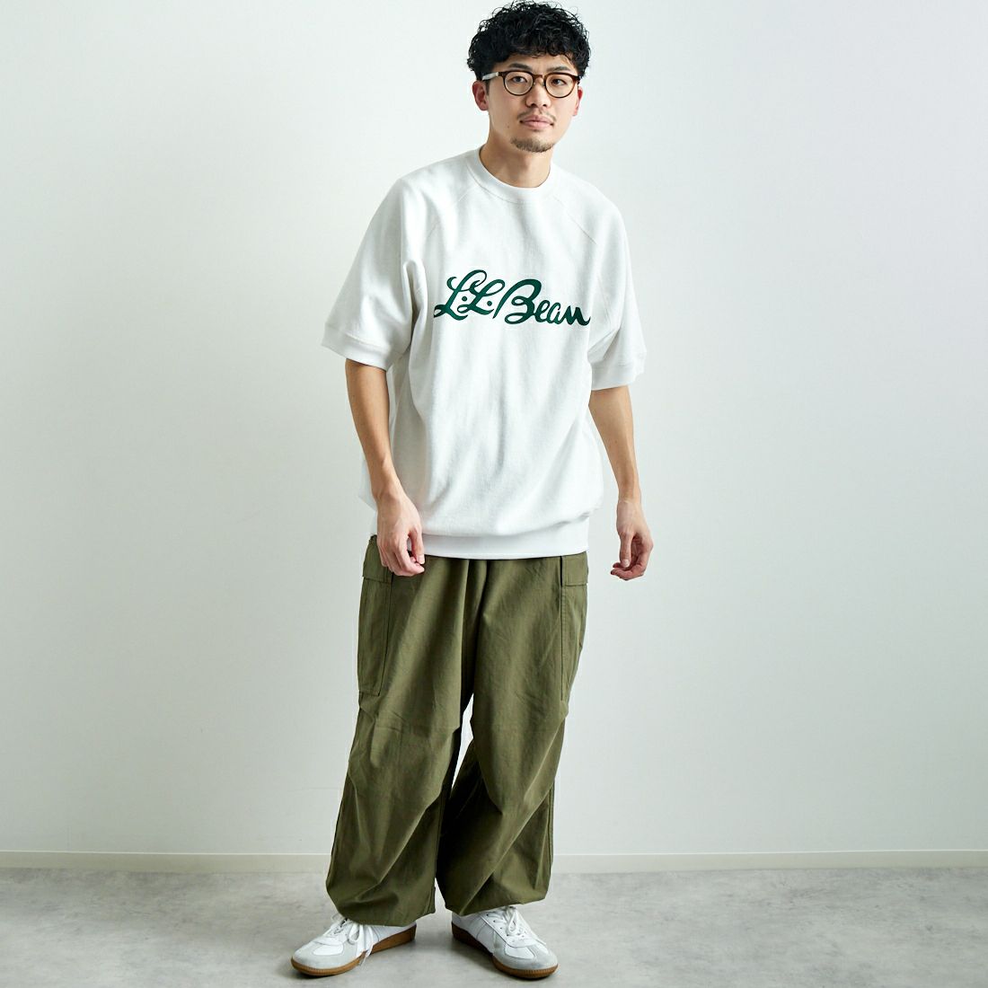 L.L.BEAN [エルエルビーン] PORTAGE ショートスリーブスウェット [5275-0037] 09 WHITE