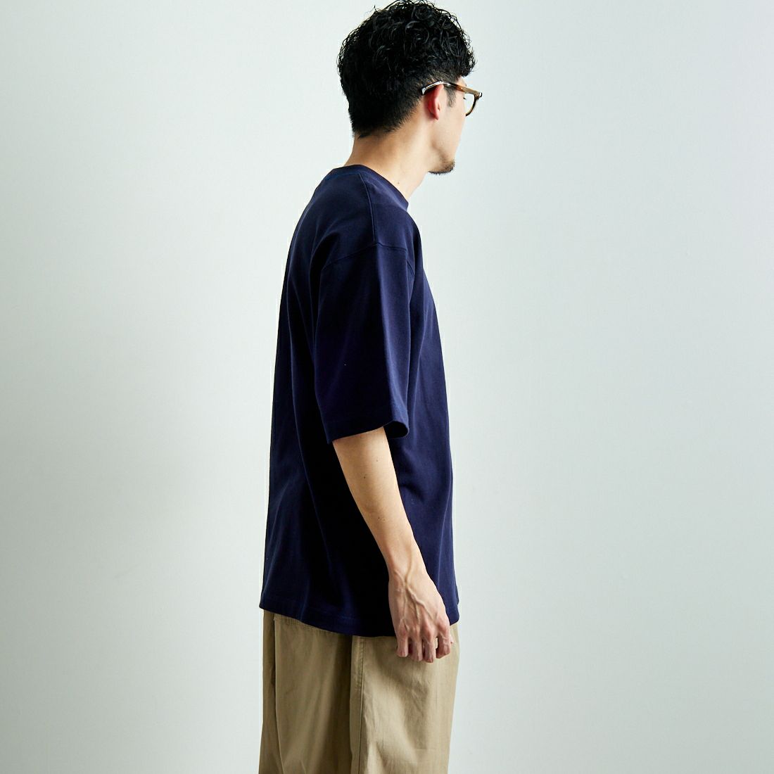 L.L.BEAN [エルエルビーン] Union ショートスリーブTシャツ [5275-0038] 67 NAVY &&モデル身長：168cm 着用サイズ：M&&