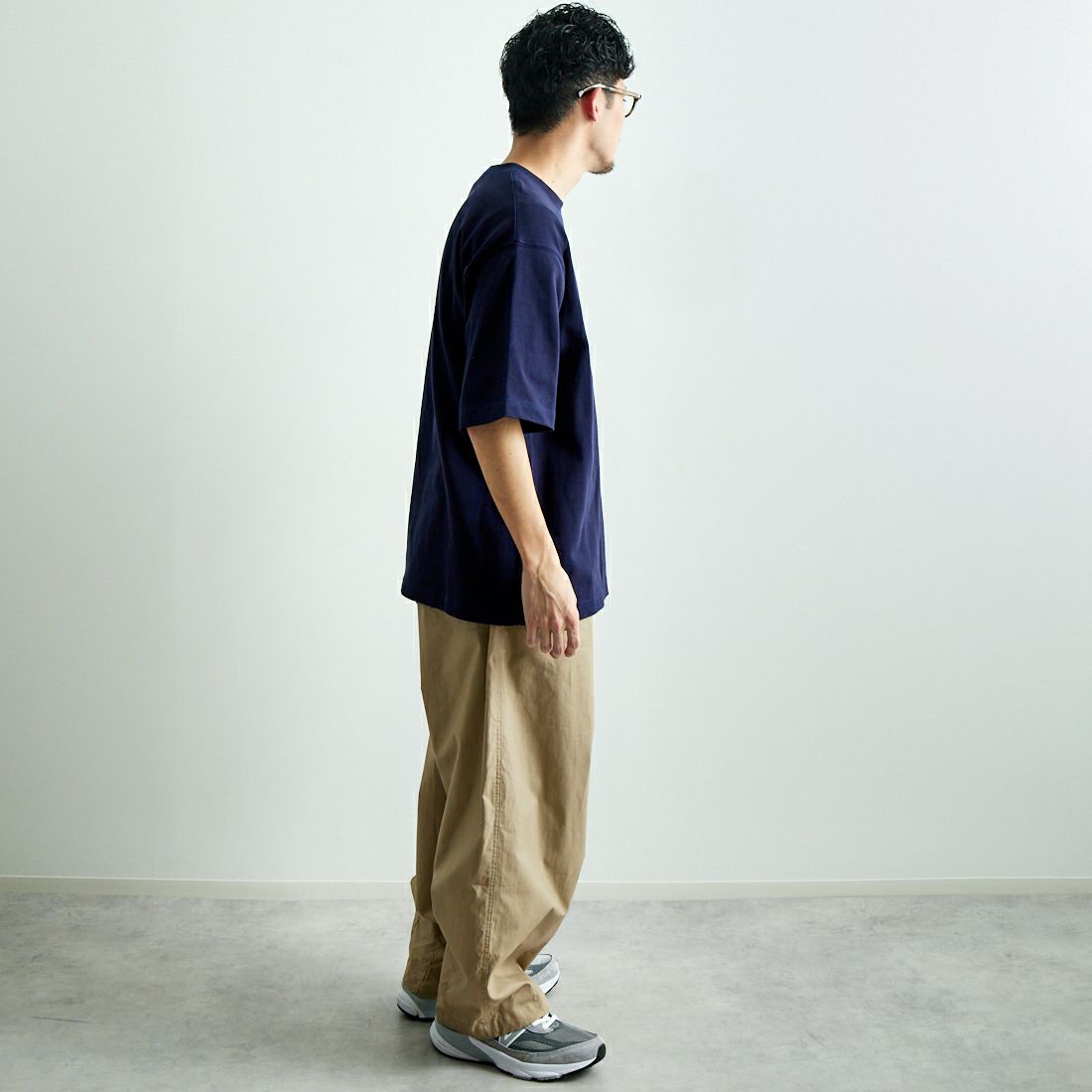 L.L.BEAN [エルエルビーン] Union ショートスリーブTシャツ [5275-0038] 67 NAVY &&モデル身長：168cm 着用サイズ：M&&