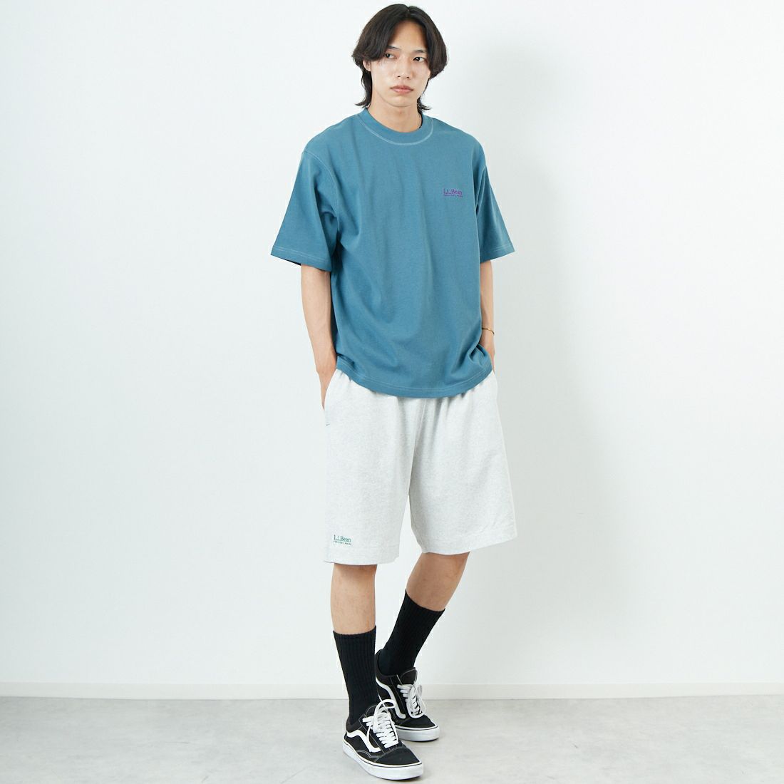 L.L.BEAN [エルエルビーン] Union ショートスリーブTシャツ [5275-0038] 46 OCEAN &&モデル身長：179cm 着用サイズ：M&&