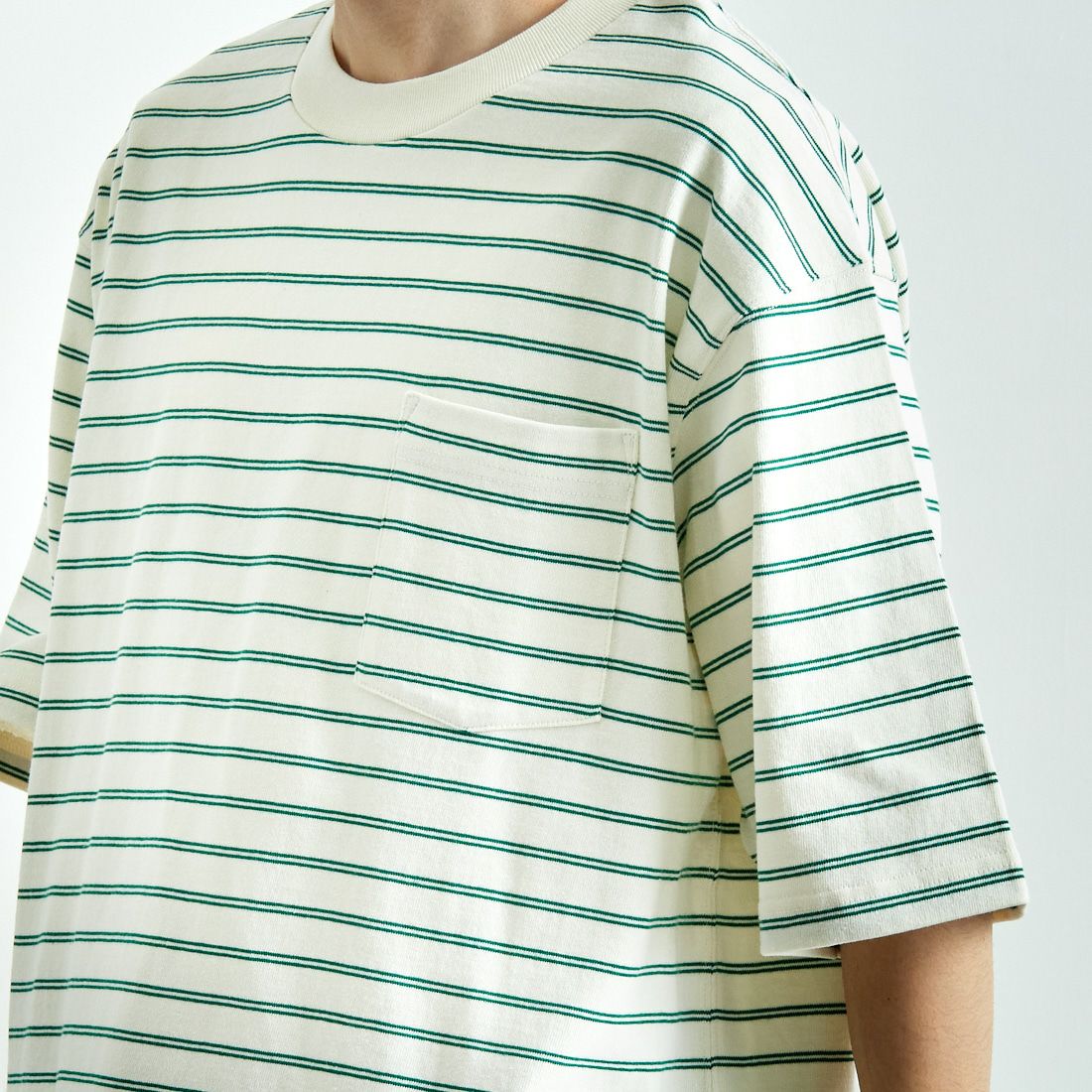 L.L.BEAN [エルエルビーン] Union ショートスリーブボーダーTシャツ [5275-0039] 92 O.WH/GR