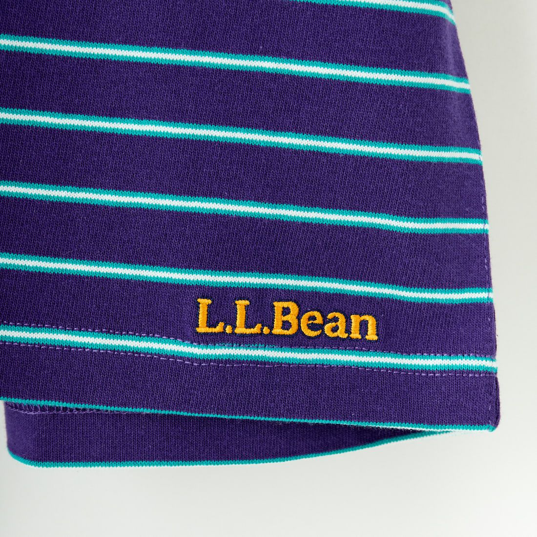 L.L.BEAN [エルエルビーン] Union ショートスリーブボーダーTシャツ [5275-0039] 97 PLUM/TE