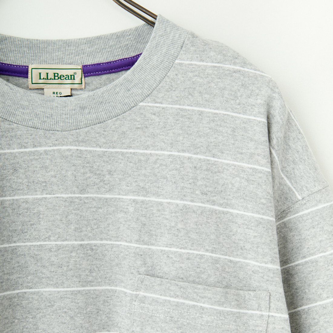 L.L.BEAN [エルエルビーン] Union ショートスリーブボーダーTシャツ [5275-0039] 93 BIRCH/W
