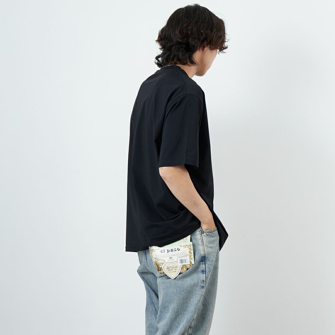 L.L.BEAN [エルエルビーン] Bean's カタディンロゴポケットTシャツ [5275-0046] 48 CHARCOA &&モデル身長：179cm 着用サイズ：L&&