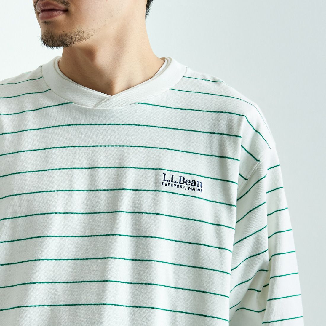 L.L.BEAN [エルエルビーン] Union ロングスリーブTシャツ [5175-9084] 90 W/L.GRN