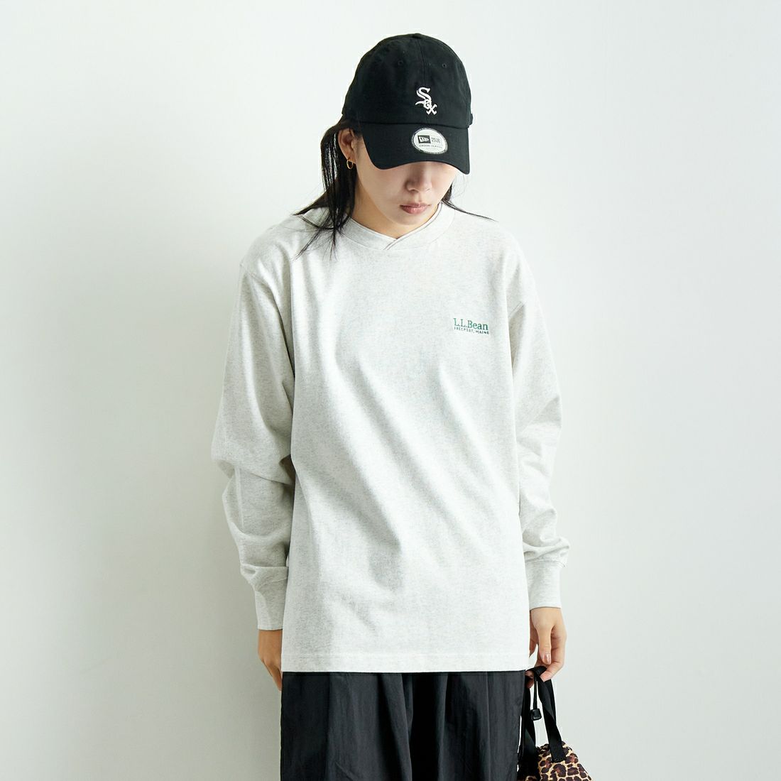 L.L.BEAN [エルエルビーン] Union ロングスリーブTシャツ [5175-9084] 19 BIRCH &&モデル身長：167cm 着用サイズ：S&&