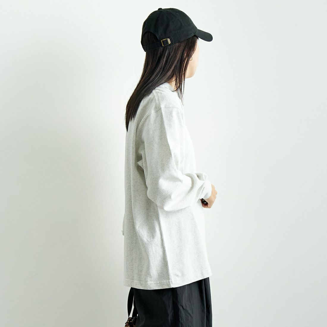 L.L.BEAN [エルエルビーン] Union ロングスリーブTシャツ [5175-9084] 19 BIRCH &&モデル身長：167cm 着用サイズ：S&&