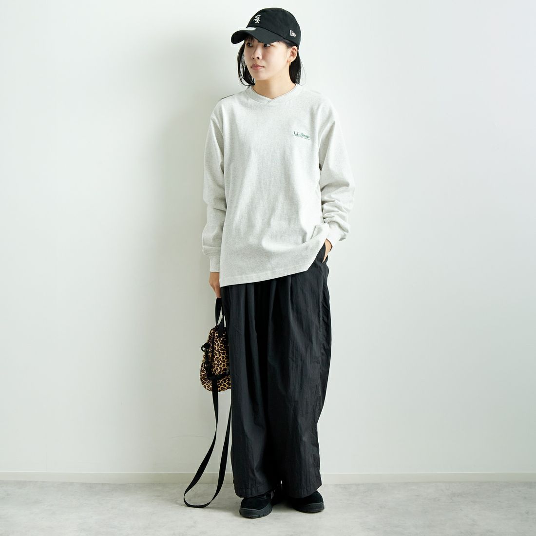 L.L.BEAN [エルエルビーン] Union ロングスリーブTシャツ [5175-9084] 19 BIRCH &&モデル身長：167cm 着用サイズ：S&&