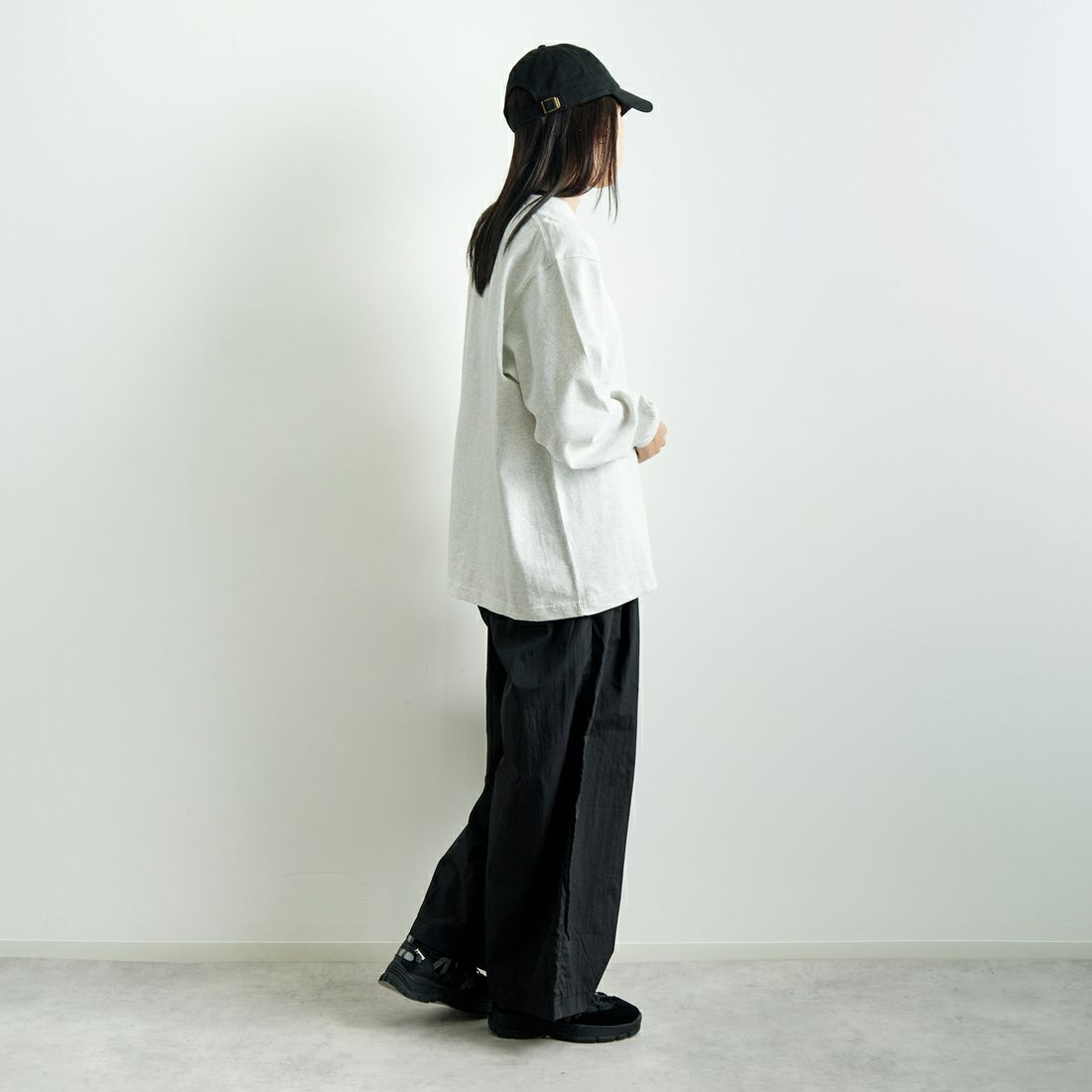 L.L.BEAN [エルエルビーン] Union ロングスリーブTシャツ [5175-9084] 19 BIRCH &&モデル身長：167cm 着用サイズ：S&&