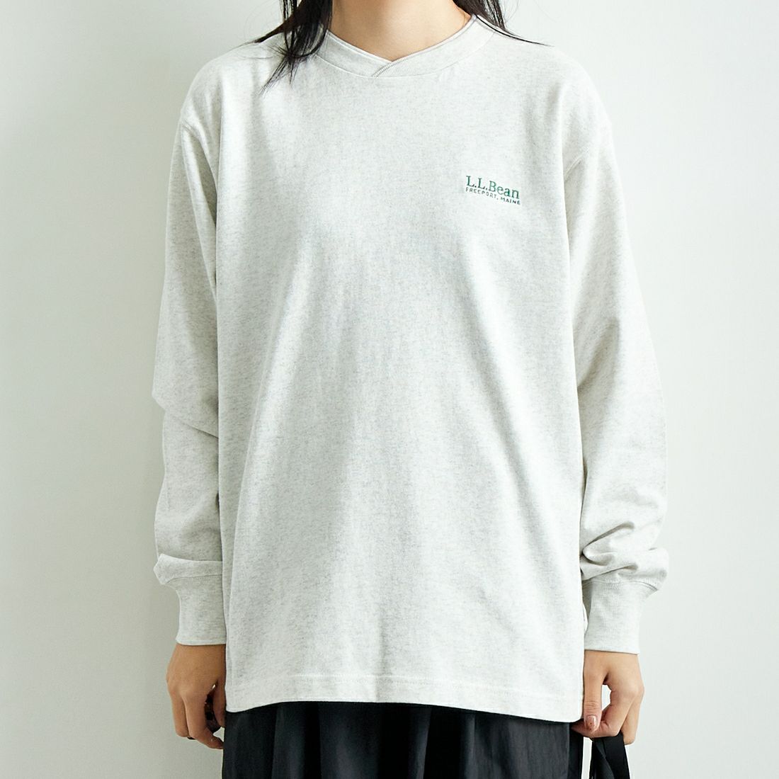 L.L.BEAN [エルエルビーン] Union ロングスリーブTシャツ [5175-9084] 19 BIRCH &&モデル身長：167cm 着用サイズ：S&&