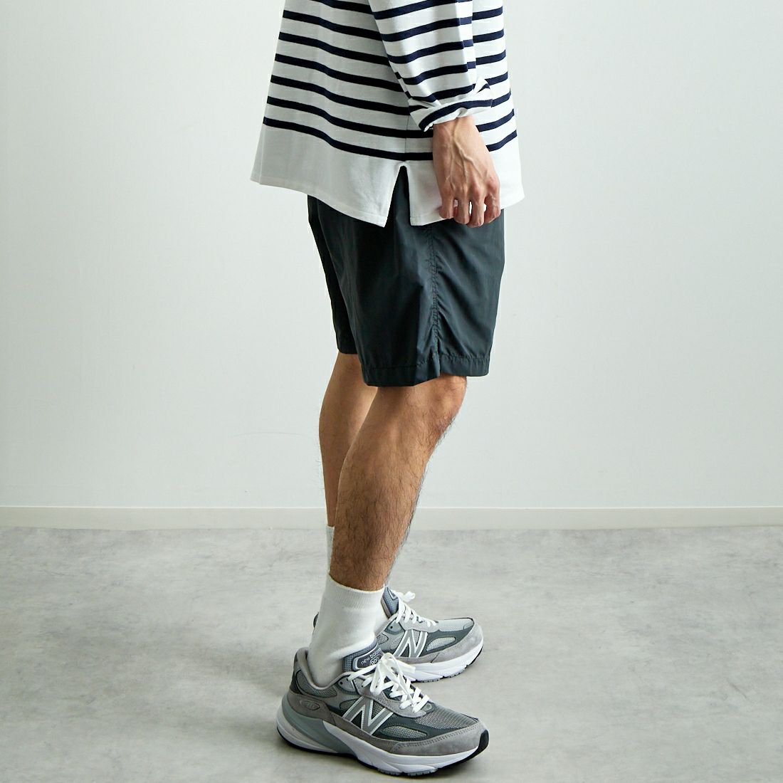 L.L.BEAN [エルエルビーン] MILO プルオンショーツ [5275-0035] 48 DK.CHAR &&モデル身長：168cm 着用サイズ：L&&