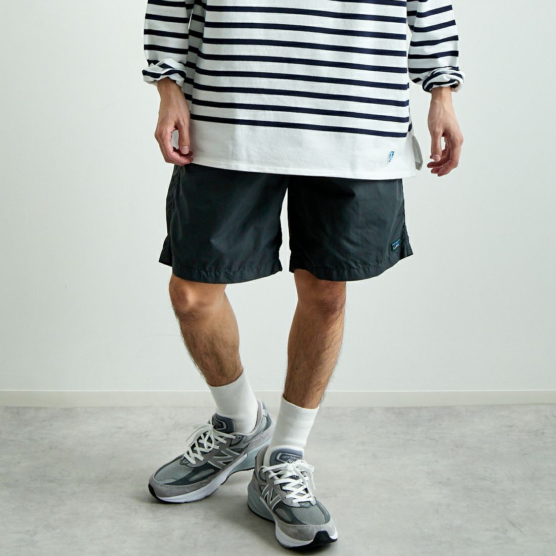 L.L.BEAN [エルエルビーン] MILO プルオンショーツ [5275-0035] 48 DK.CHAR &&モデル身長：168cm 着用サイズ：L&&