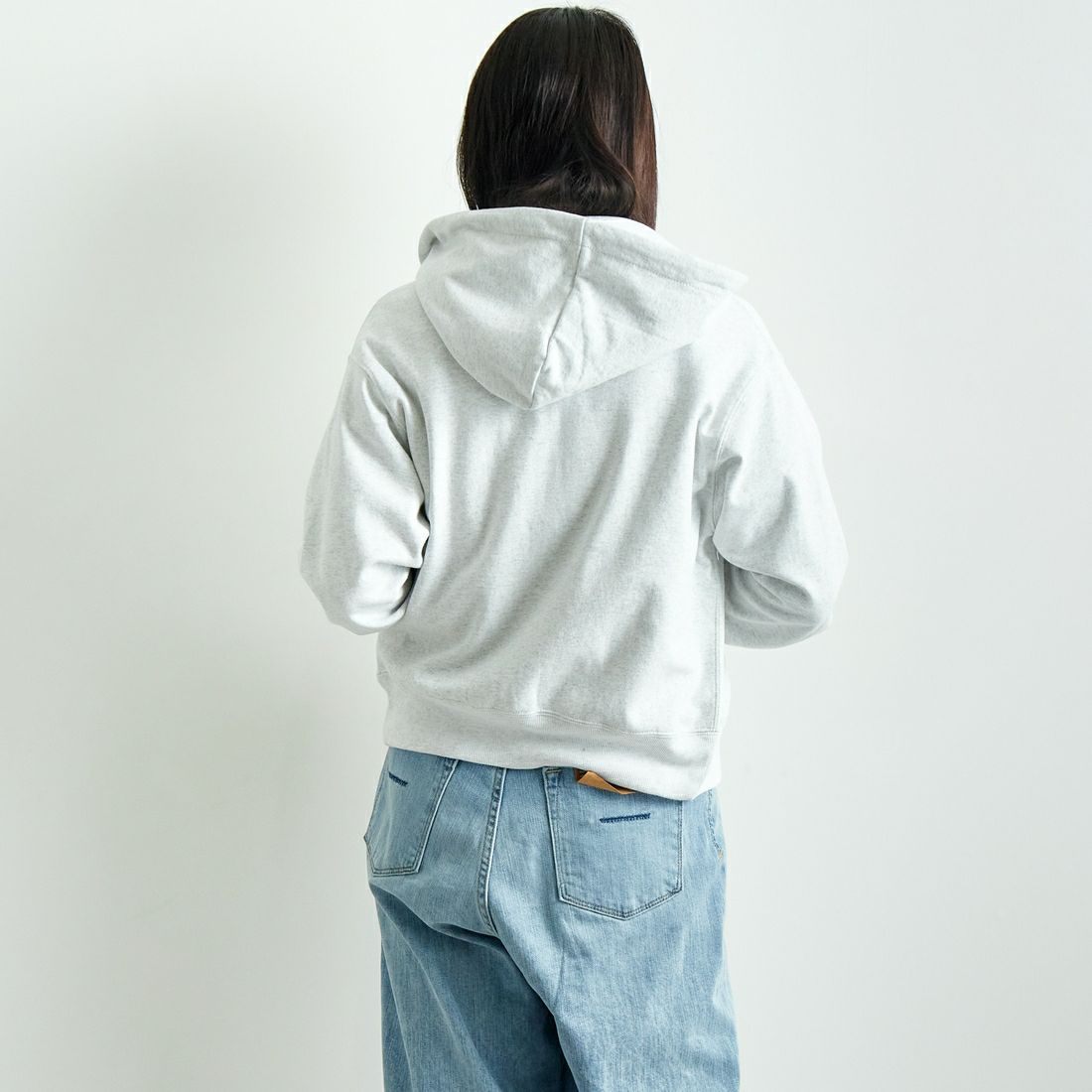 L.L.BEAN [エルエルビーン] PORTAGE フルジップフーデッドスウェット [5175-9181] 19 BIRCH &&モデル身長：167cm 着用サイズ：M&&