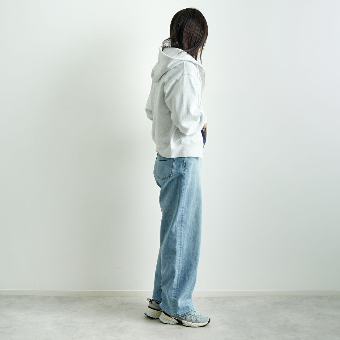 L.L.BEAN [エルエルビーン] PORTAGE フルジップフーデッドスウェット [5175-9181] 19 BIRCH &&モデル身長：167cm 着用サイズ：M&&