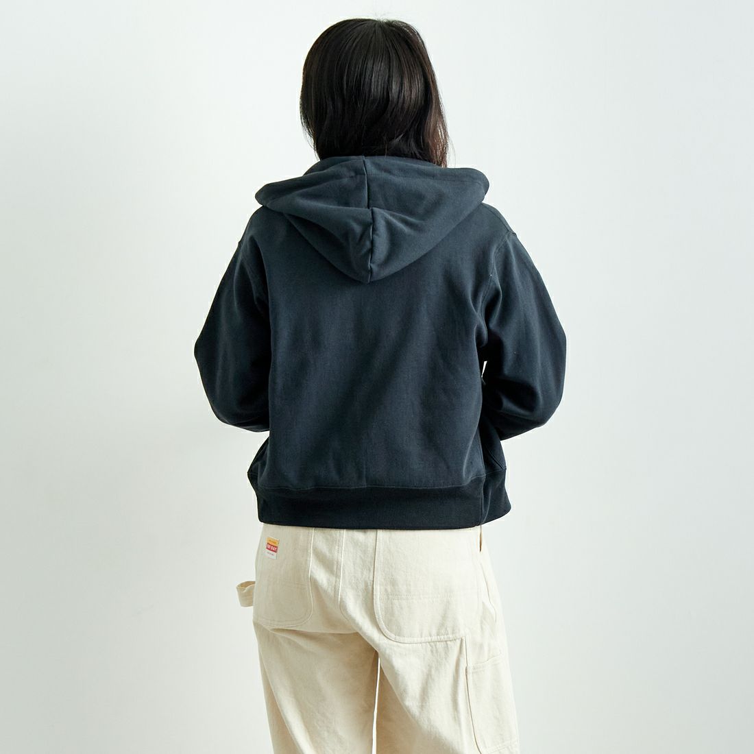 L.L.BEAN [エルエルビーン] PORTAGE フルジップフーデッドスウェット [5175-9181] 48 DK.CHAR &&モデル身長：167cm 着用サイズ：M&&