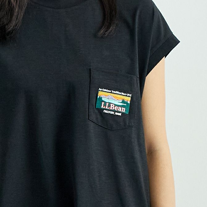 L.L.BEAN [エルエルビーン] サマーショートスリーブドレス [5275-0148] 48 CHARCOA