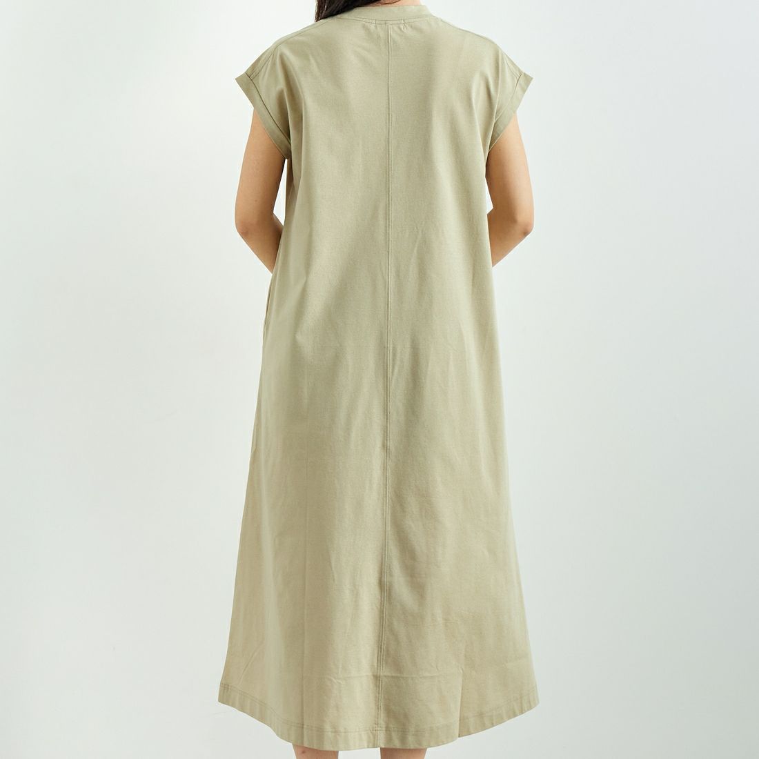 L.L.BEAN [エルエルビーン] サマーショートスリーブドレス [5275-0148] 18 TAN &&モデル身長：167cm 着用サイズ：M&&