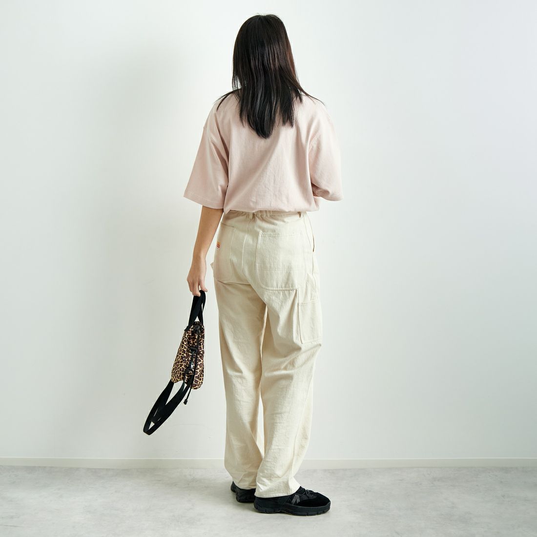 L.L.BEAN [エルエルビーン] Union ショートスリーブTシャツ [5275-0038] 08 LT.PINK &&モデル身長：167cm 着用サイズ：S&&