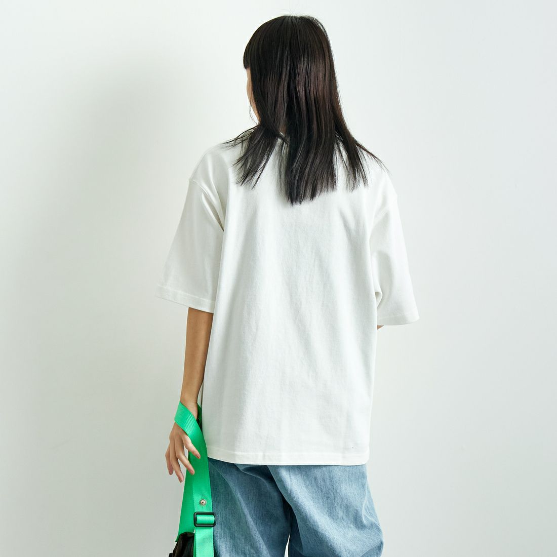 L.L.BEAN [エルエルビーン] Union ショートスリーブTシャツ [5275-0038] 09 WHITE &&モデル身長：167cm 着用サイズ：S&&