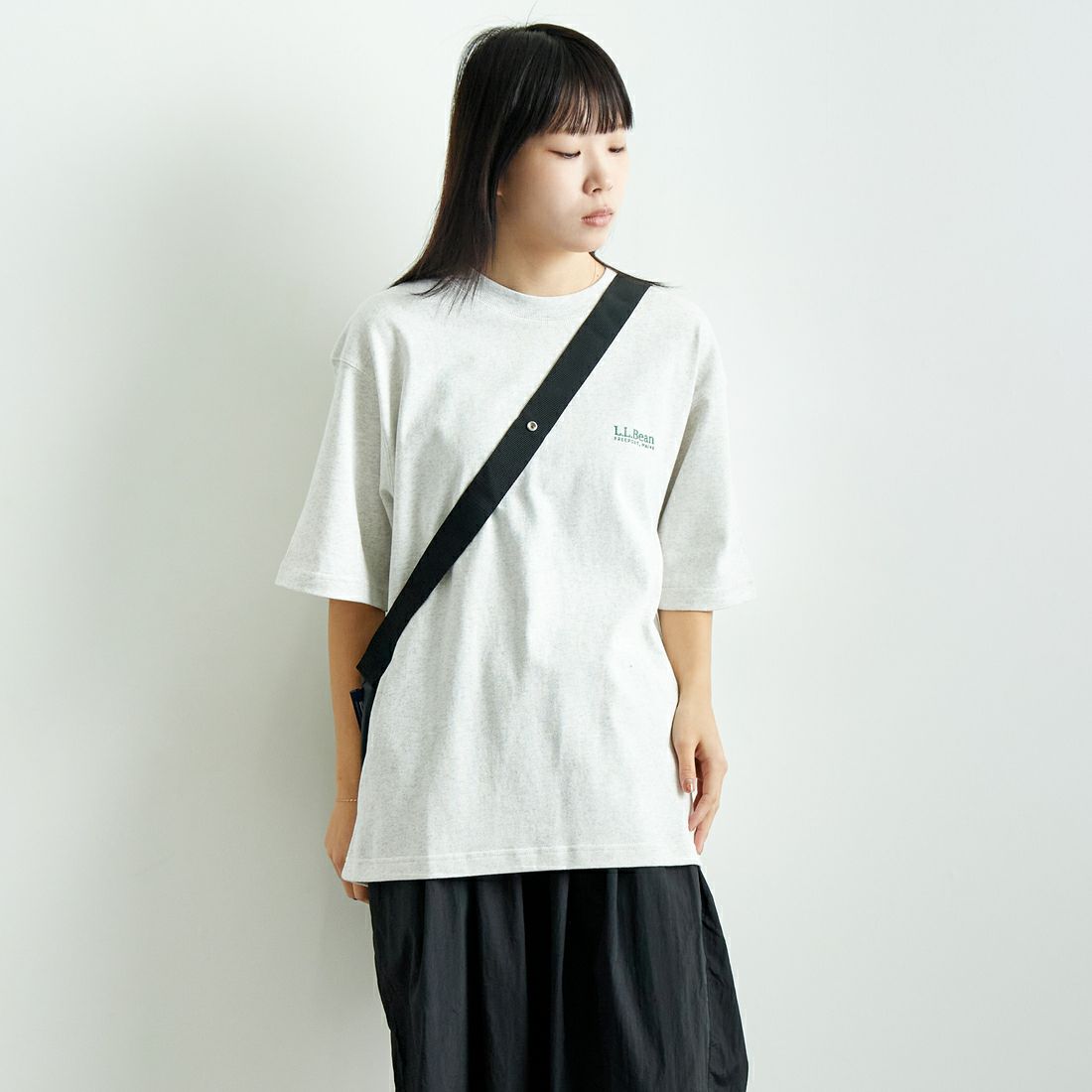 L.L.BEAN [エルエルビーン] Union ショートスリーブTシャツ [5275-0038] 19 BIRCH &&モデル身長：167cm 着用サイズ：S&&