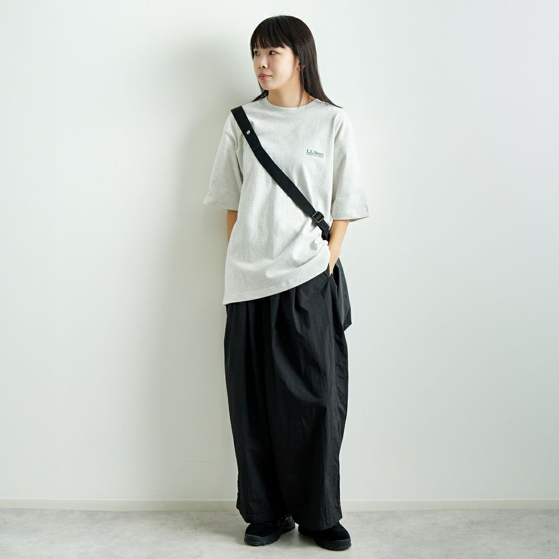 L.L.BEAN [エルエルビーン] Union ショートスリーブTシャツ [5275-0038] 19 BIRCH &&モデル身長：167cm 着用サイズ：S&&