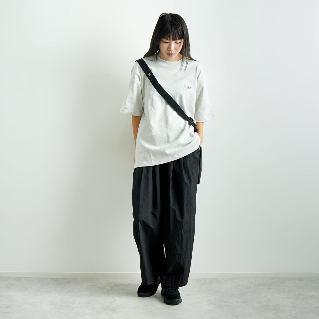 L.L.BEAN [エルエルビーン] Union ショートスリーブTシャツ [5275-0038] 19 BIRCH &&モデル身長：167cm 着用サイズ：S&&